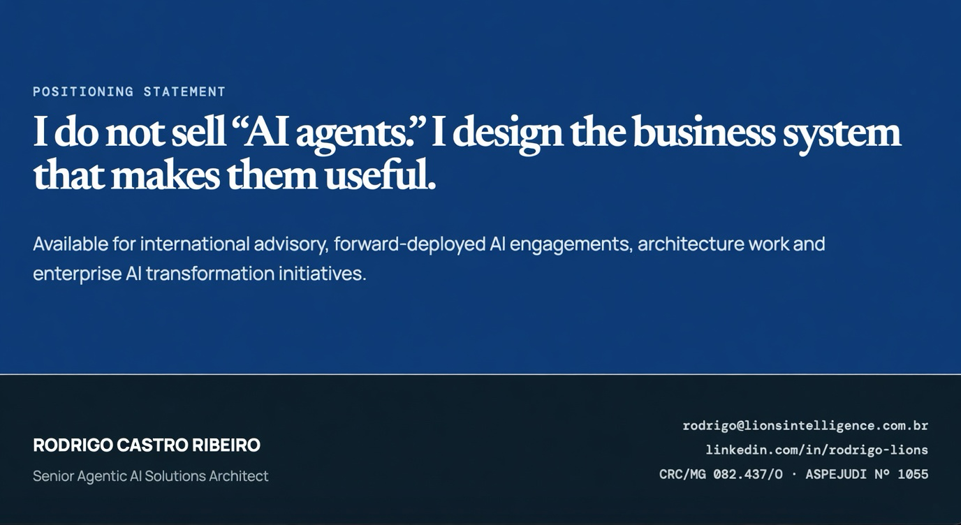 Positioning statement — Rodrigo Castro Ribeiro